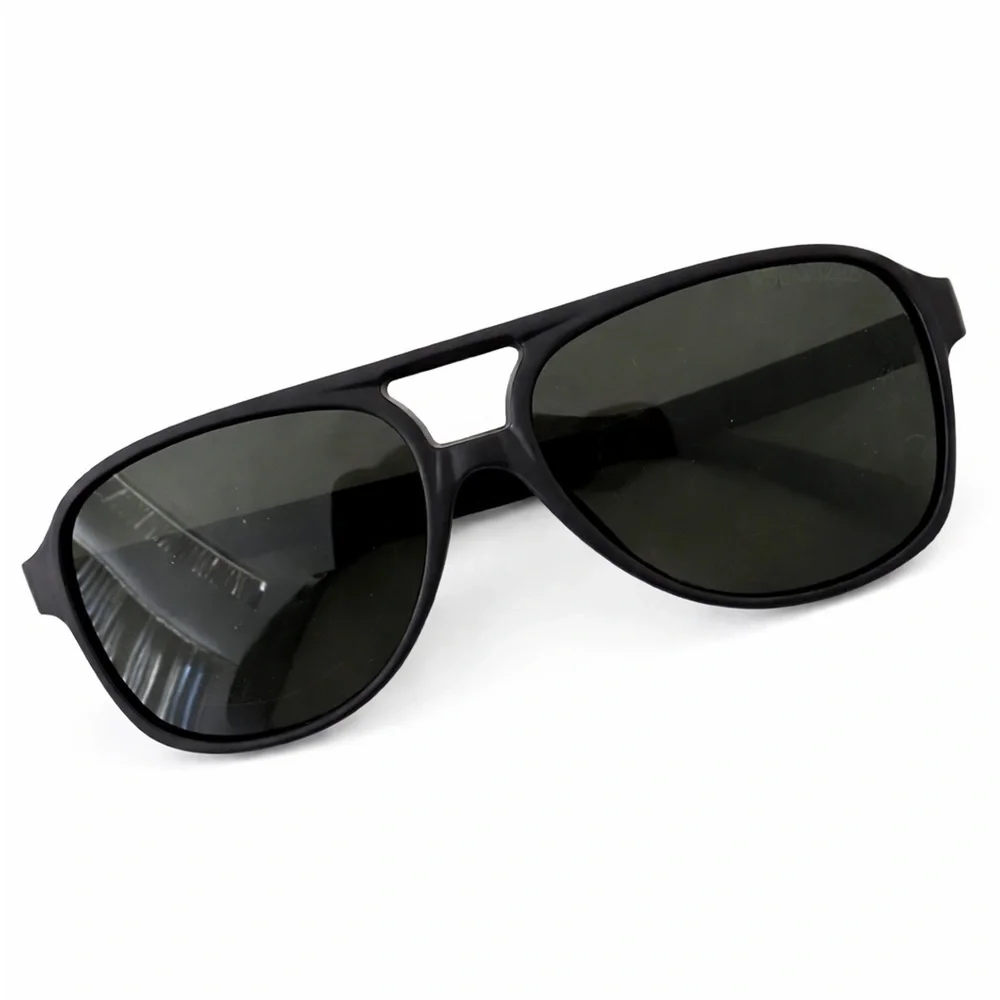 Oversized Black Aviator Sunglasses